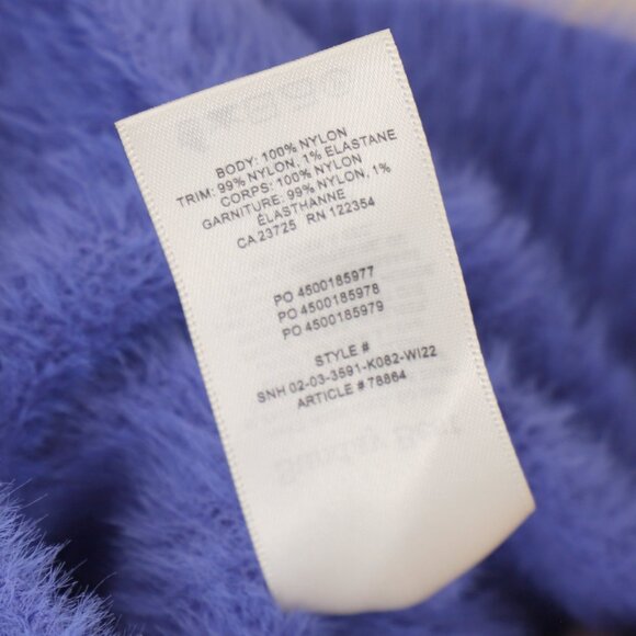 ARITZIA SUNDAY BEST Kitten V-neck Fuzzy Cropped Sweater in Peri Purple Size M - Picture 9 of 9
